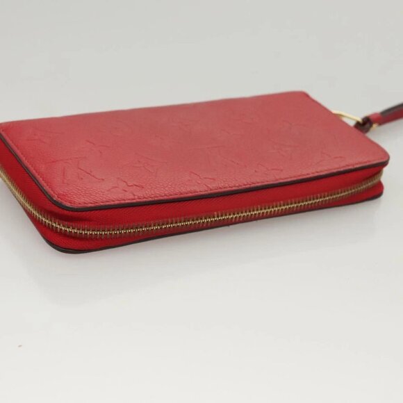 LOUIS VUITTON Monogram Empreinte Zippy Wallet Red M60737 LV Auth - Picture 9 of 12